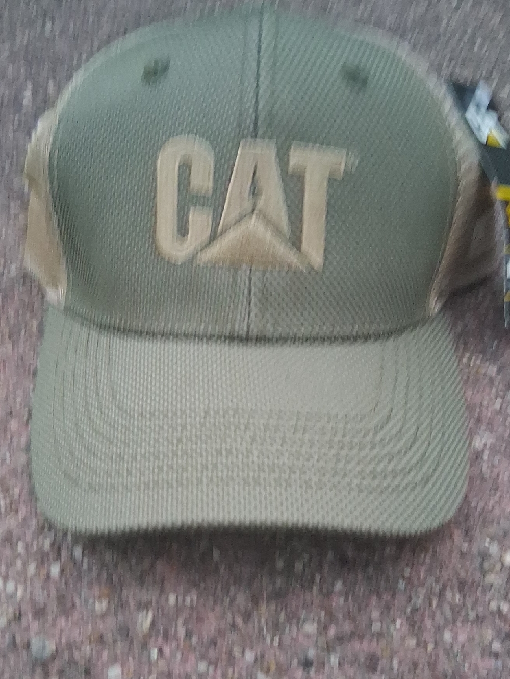Olive Green Embroidered CAT Logo Snapnack Hat